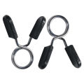 Barbell Quick Realease Stainless Steel Spring Collar with Rubber Grip